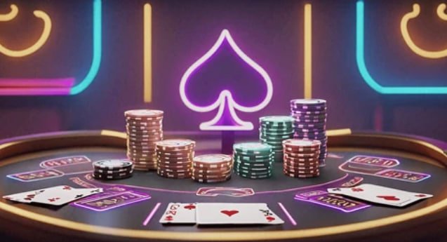 Studio live-dealer aneka gaming dengan dealer dan meja blackjack profesional